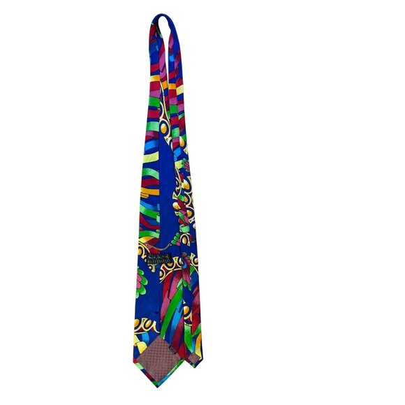 Ruch Limbaugh No Boundaries Collection r Multicolor Silk Tie Vibrant Pattern - Picture 5 of 7